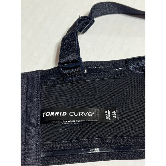 Torrid Curve Women Push Up Lace T-Shirt Bra Convertible Strapless Black Size 48B - Picture 6 of 10
